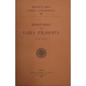 Discorsi di varia filosofia