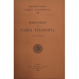 Discorsi di varia filosofia.