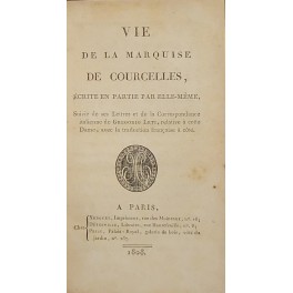 Vie de la Marquise de Courcelles Vie de la Marquise de Courcelles