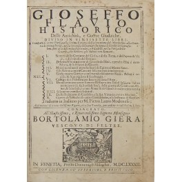 Flavio Gioseffo ... Delle Antichità e Guerre Giudaiche 