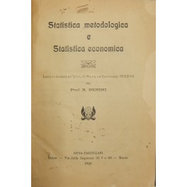 Statistica metodologica e statistica economica