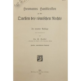 Heumanns Handlexikon zu den quellen des romischen Rechts 