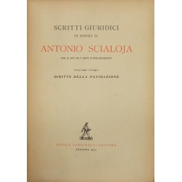 Scritti giuridici in onore di Antonio Scialoja per il suo XLV anno d'insegnamento. Scritti giuridici in onore di Antonio Scialoja per il suo XLV anno d'insegnamento.