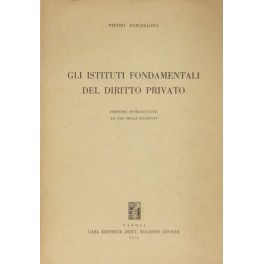 Gli istituti fondamentali del diritto privato