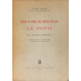 Lezioni di storia del diritto italiano. Le fonti