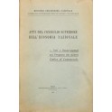 Atti del Consiglio Superiore dell'Economia Nazionale.