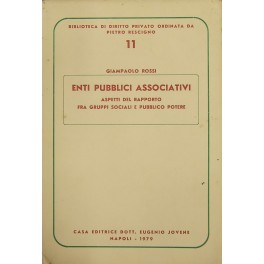 Enti pubblici associativi. 