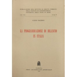 La programmazione di bilancio in Italia