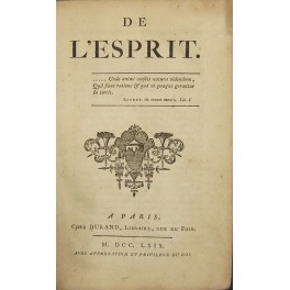 De l'Esprit. Discours