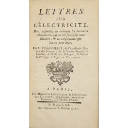 Lettres sur l'electricite. 