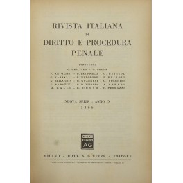 Rivista italiana di diritto e procedura penale. Anno IX - 1966