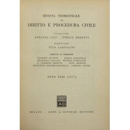 Rivista trimestrale di diritto e procedura civile Rivista trimestrale di diritto e procedura civile