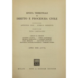 Rivista trimestrale di diritto e procedura civile Rivista trimestrale di diritto e procedura civile