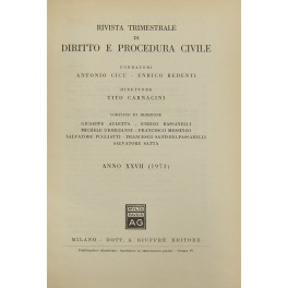 Rivista trimestrale di diritto e procedura civile Rivista trimestrale di diritto e procedura civile