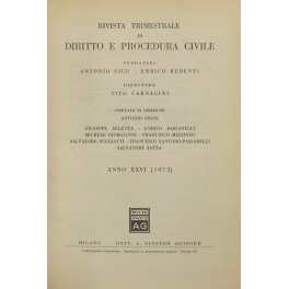 Rivista trimestrale di diritto e procedura civile Rivista trimestrale di diritto e procedura civile