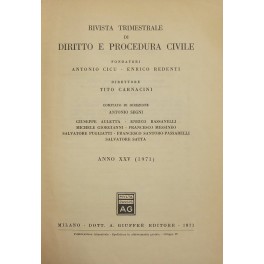 Rivista trimestrale di diritto e procedura civile Rivista trimestrale di diritto e procedura civile