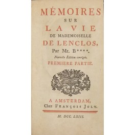 Memoires sur la vie de Mademoiselle de Lenclos