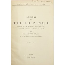 Lezioni di diritto penale Lezioni di diritto penale