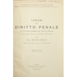 Lezioni di diritto penale 