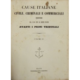 Cause italiane civili, criminali e commerciali Cause italiane civili, criminali e commerciali