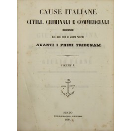 Cause italiane civili, criminali e commerciali Cause italiane civili, criminali e commerciali