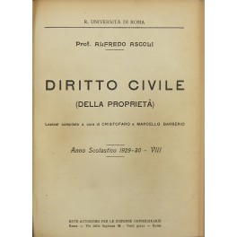Diritto civile (della proprietà) Diritto civile (della proprietà)