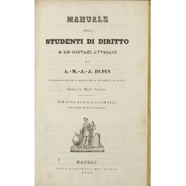 Manuale degli studenti di diritto e de' giovani avvocati 