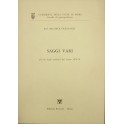 Saggi vari ad uso degli studenti del Corso 1974-75