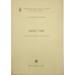 Saggi vari ad uso degli studenti del Corso 1974-75