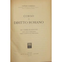 Corso di diritto romano - Le obbligazioni