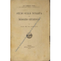 Studi sulle nullità del negozio giuridico. 