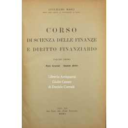 Corso di scienza delle finanze e diritto finanziario