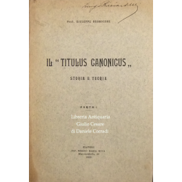 Il Titulus Canonicus