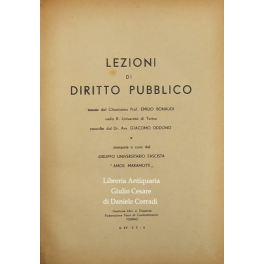 Lezioni di diritto pubblico. Lezioni di diritto pubblico.