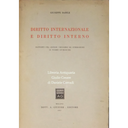 Diritto internazionale e diritto interno. 