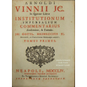 Arnoldi Vinnii JC. In quatuor libros Institutionum Imperialium