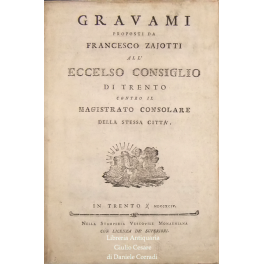 Gravami proposti da Francesco Zajotti