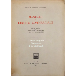 Manuale di Diritto Commerciale. 