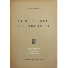 La rescissione del contratto