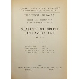 Statuto dei diritti dei lavoratori. Art. 14-18