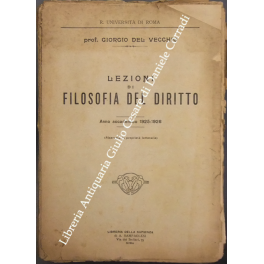 Lezioni di filosofia del diritto. Anno accademico