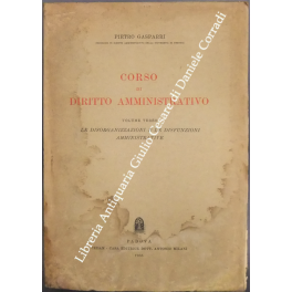 Corso di diritto amministrativo