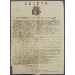 Editto. La suprema giunta di Governo