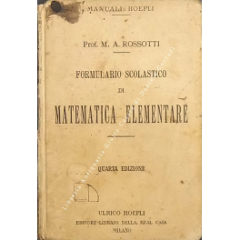 Formulario scolastico di matematica elementare