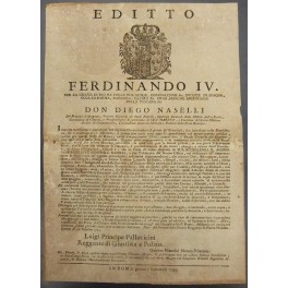 Editto Ferdinando IV Editto Ferdinando IV
