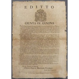 Editto Giunta di Annona Editto Giunta di Annona