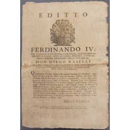 Editto Ferdinando IV Editto Ferdinando IV