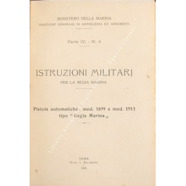 Istruzioni militari per la regia Marina. Pistole automatiche