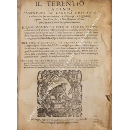 Il Terentio latino comentato in lingua toscana Il Terentio latino comentato in lingua toscana