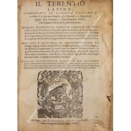 Il Terentio latino comentato in lingua toscana e r